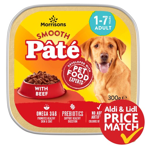 Morrisons Dog Food Beef Pate