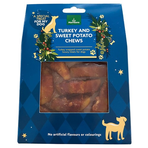 Morrisons Premium Festive Turkey & Sweet Potato Wrapped Dog Chews