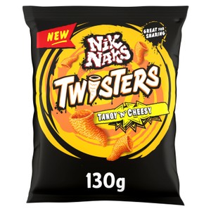 Nik Naks Twisters Tangy 'n' Cheesy Sharing Crisps  130g