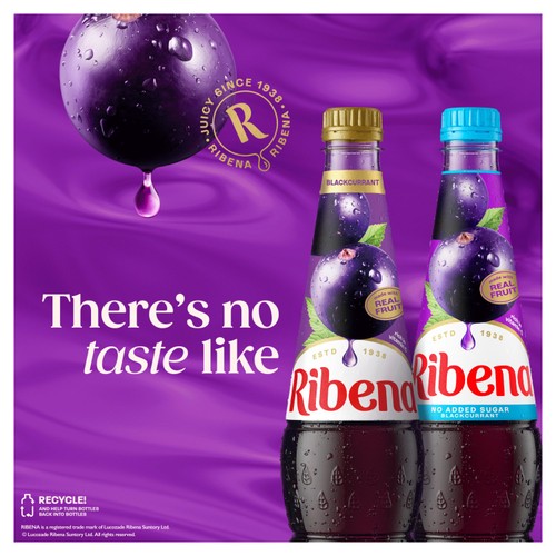 Ribena Blackcurrant Squash No Added Sugar 850ml