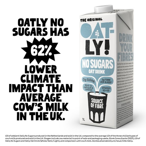 Oatly Oat Drink No Sugar Long Life 1L