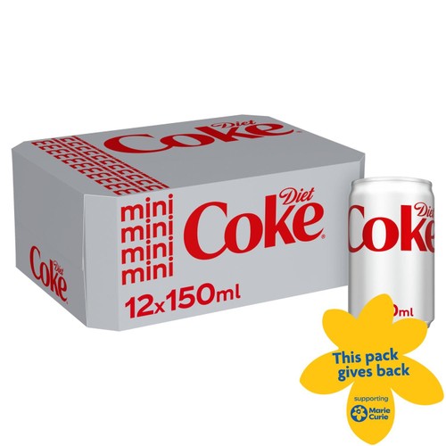 Diet Coke Cola 12 x 150ml Cans