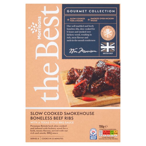 Morrisons The Best Gourmet Collection Hickory Smoked Boneless Beef Ribs