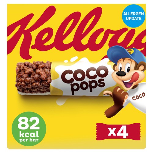 Kellogg's Coco Pops Breakfast Cereal Bars 4x20g