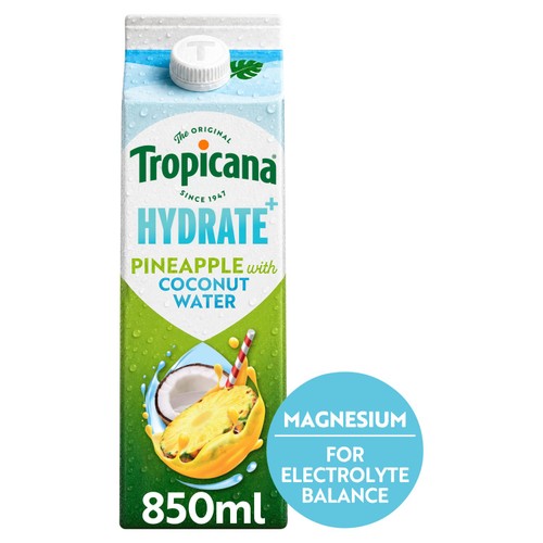 Tropicana Hydrate Coconut & Pineapple Juice 850ml
