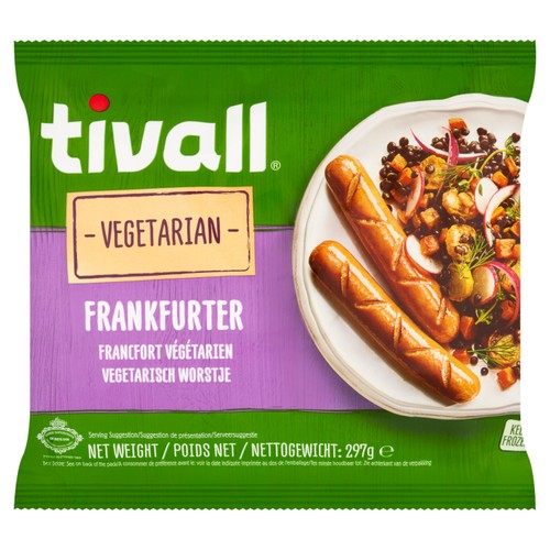 Tivall Vegetarian Frankfurter Sausages  297g