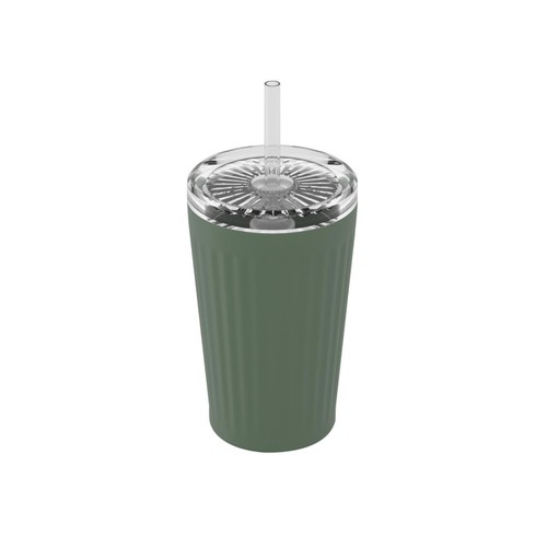 Kitchen&Co 500Ml Straw Tumbler Green