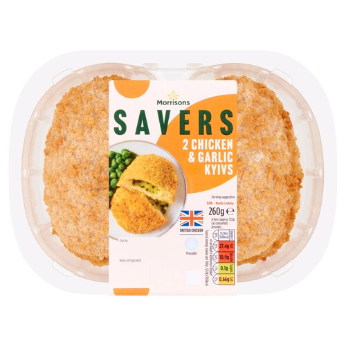 Morrisons Savers 2 Chicken & Garlic Kyivs