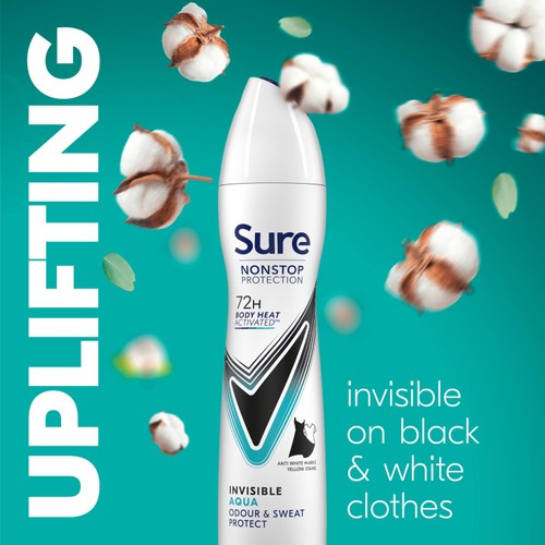 Sure Antiperspirant Deodorant Nonstop Protection Invisible Aqua