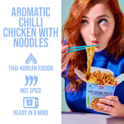 Kitchen Joy Spicy Sesame Chicken Aromatic Chilli With Noodles 320g