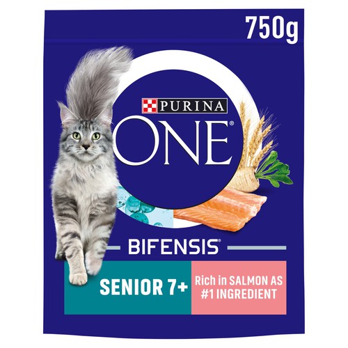 Purina ONE Senior 7+ Dry Cat Food In Salmon