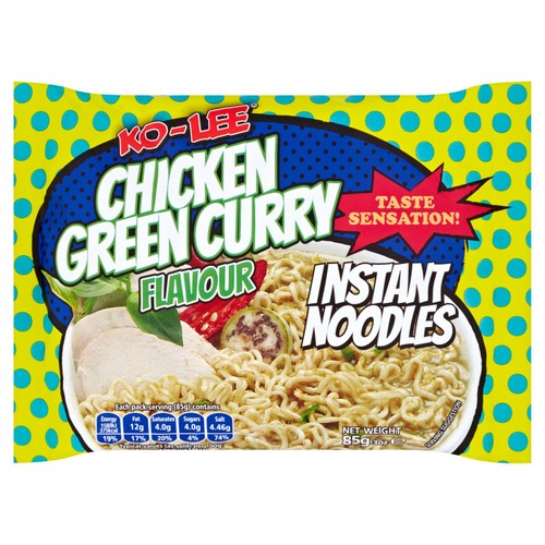 Ko-Lee taste sensation instant noodle chicken green curry flavour