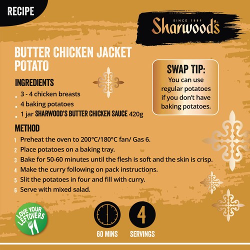 Sharwood's Indian Butter Chicken Mild Curry Cooking Sauce 420g