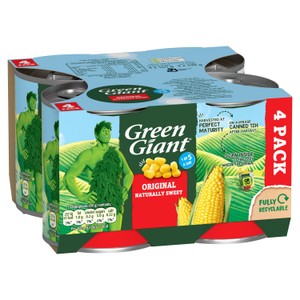 Green Giant No Added Salt Sweet Corn 4X198g