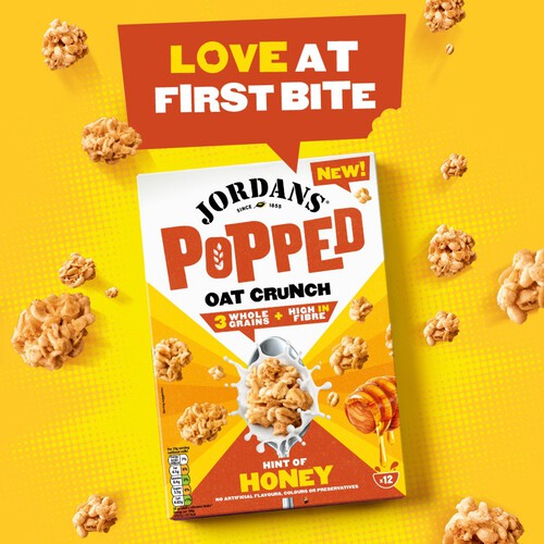 Jordans Popped Oat Crunch Hint of Honey Breakfast Cereal