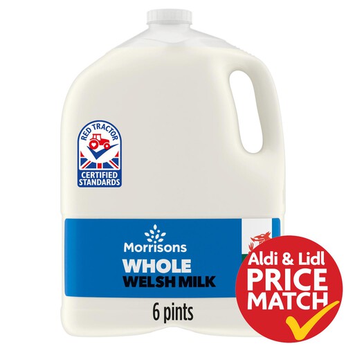 Morrisons Welsh Whole Milk 6 pint