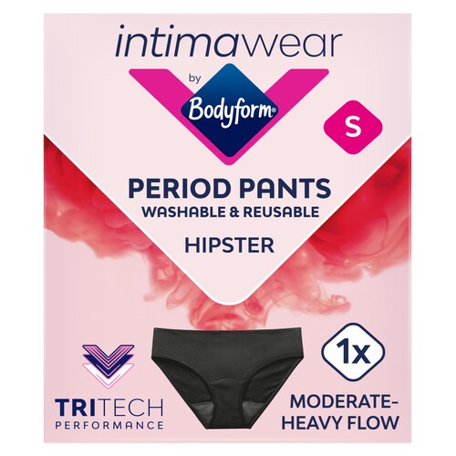 Bodyform Intimawear Cotton Hipster Underwear Black Size S