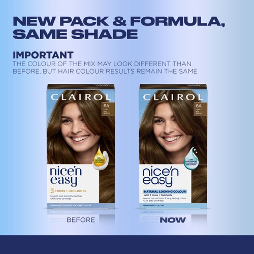 Clairol Nice'n Easy Creme Permanent Hair Dye - 6a Light Ash Brown