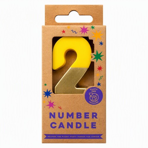 Mad Party No. 2 Number Candle