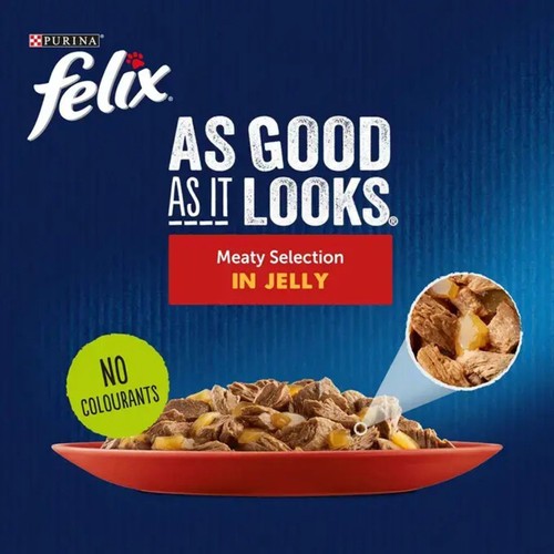 FELIX As Good As it Looks Meaty Selection in Jelly Wet Cat Food 12x85g