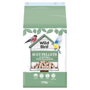 Wild Bird Suet Pellets Flavoured With Mealworms 2.5kg