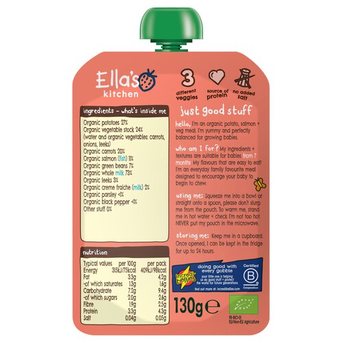 Ella's Kitchen Organic Fish Pie Baby Food Pouch 7+ Months