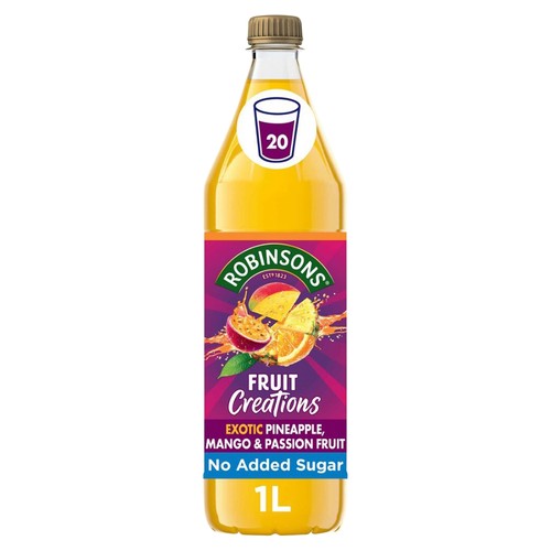 Robinsons Fruit Creations Exotic Pineapple Mango & Passion Fruit Squash