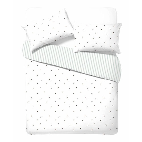 Nutmeg Home Easy Care Bee Duvet Double