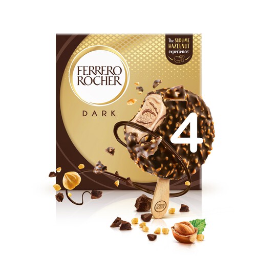 Ferrero Rocher Dark Chocolate & Hazelnut Ice Cream Sticks Multipack