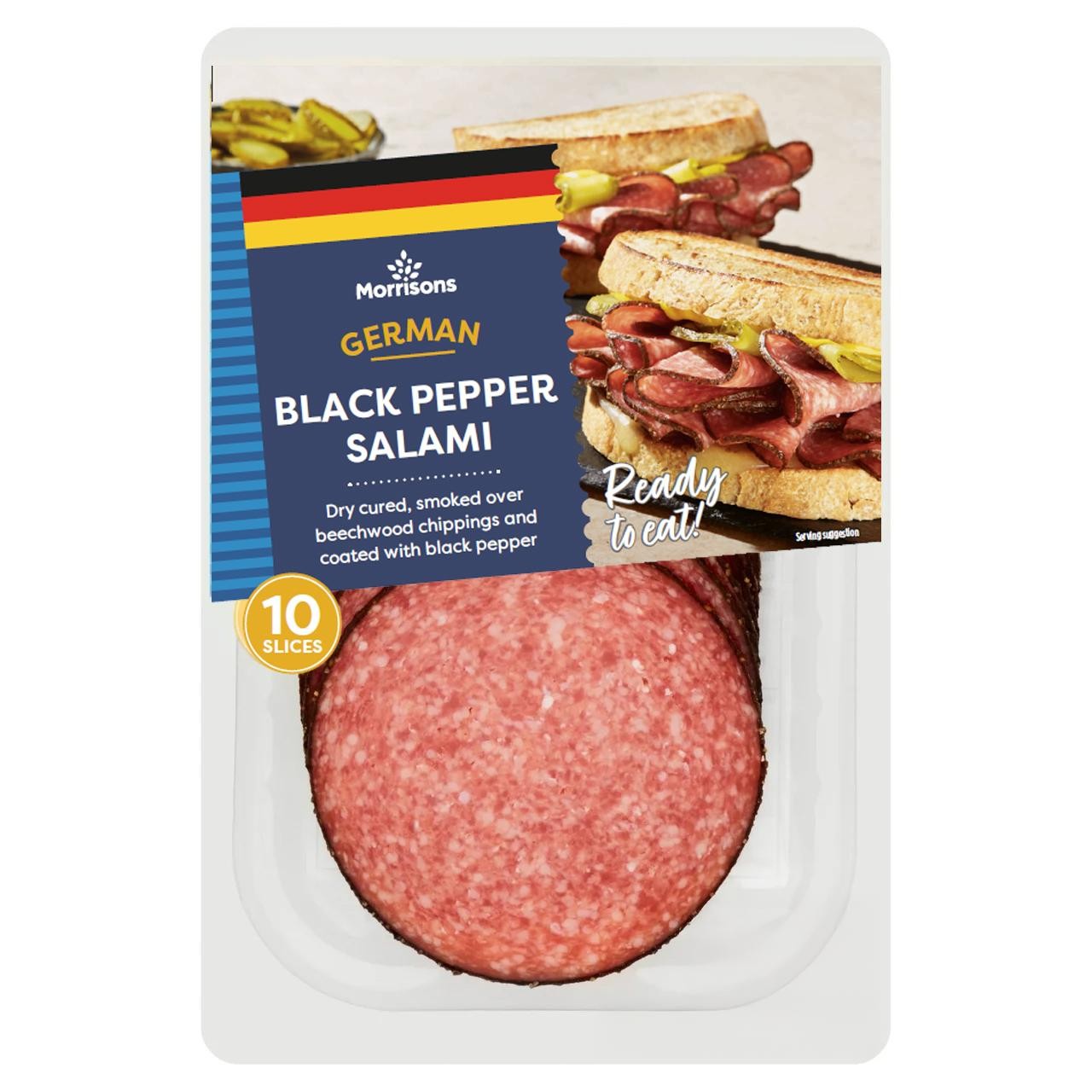 Morrisons German Black Peppered Salami
