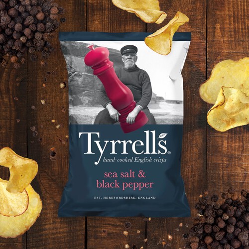 Tyrrells Sea Salt & Black Pepper Crisps 