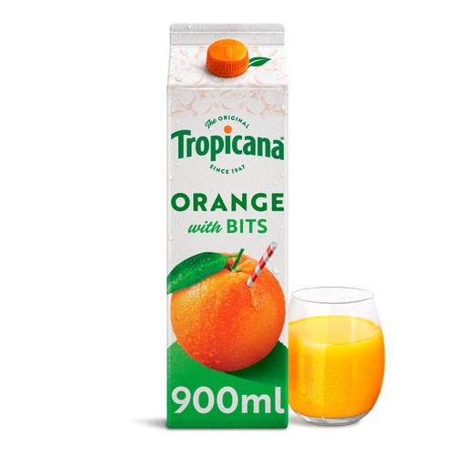 Tropicana Original Orange Fruit Juice With Juicy Bits 900ml