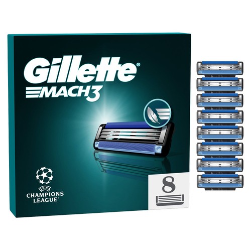 Gillette Mach 3 Razors For Men 8 Refill Razor Blades