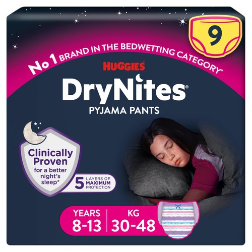 Huggies Drynites Pyjama Pants 8-13 Girl