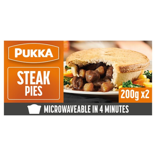 Pukka Steak Microwaveable Shortcrust Pies