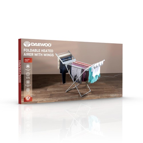 Daewoo Heated Airer With Wings