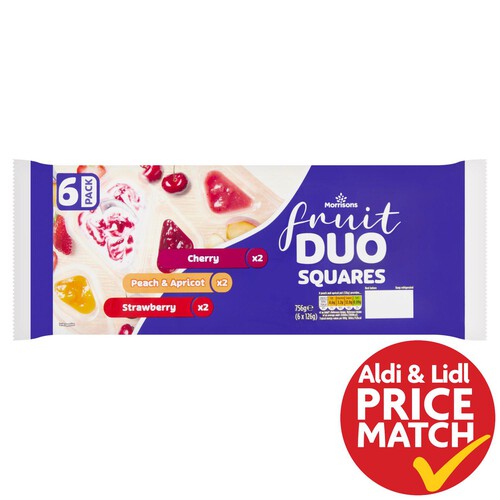 Morrisons Fruit Duo Squares Split Pot Yoghurt 