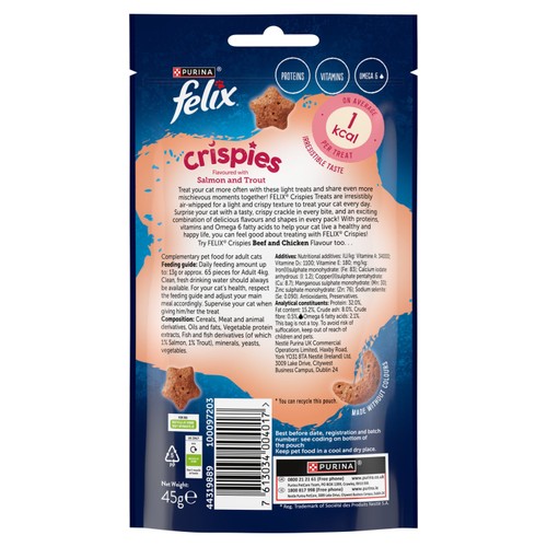Felix Crispies Cat Treats Salmon & Trout