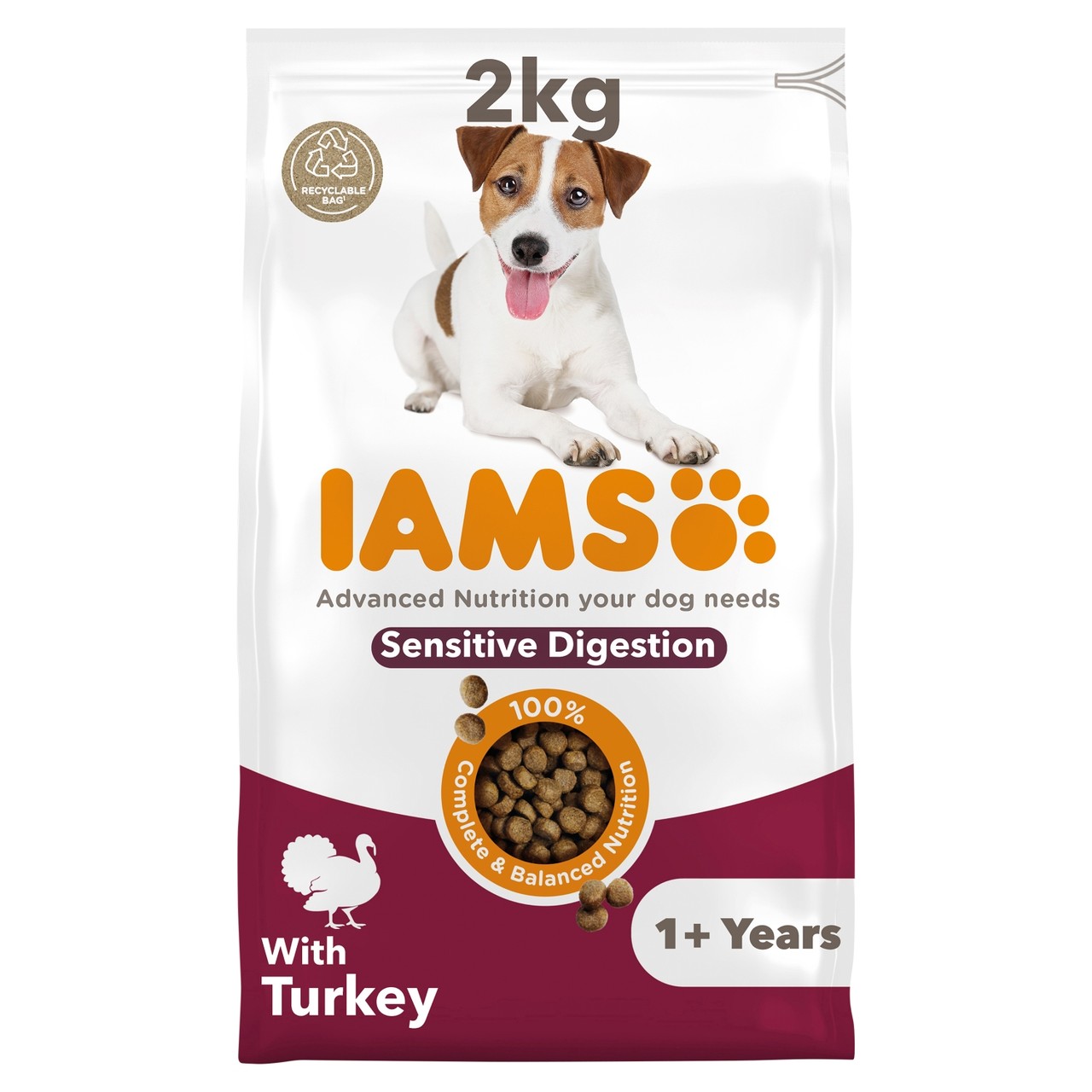 Iams Advanced Nutrition Sensitive Digestion With Turkey 1+ Years