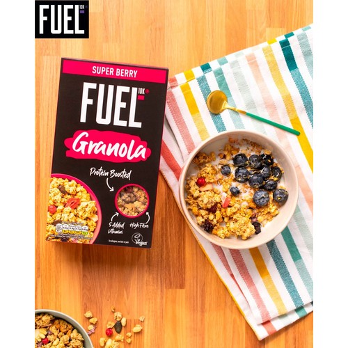 FUEL10K Super Berry Protein Granola Breakfast Cereal   400g