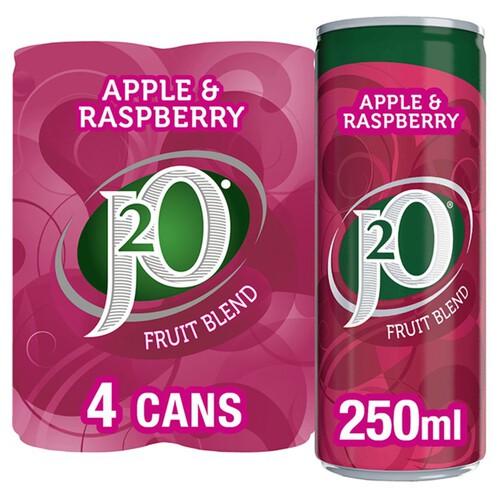 J2O Apple & Raspberry 4 Cans