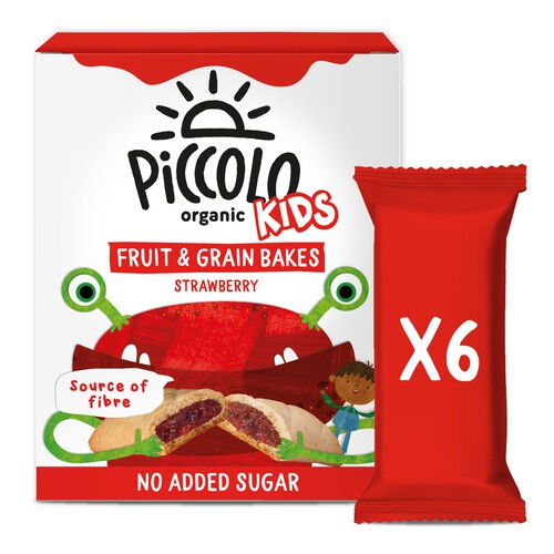 Piccolo 6 Organic Kids Strawberry Filled Bars