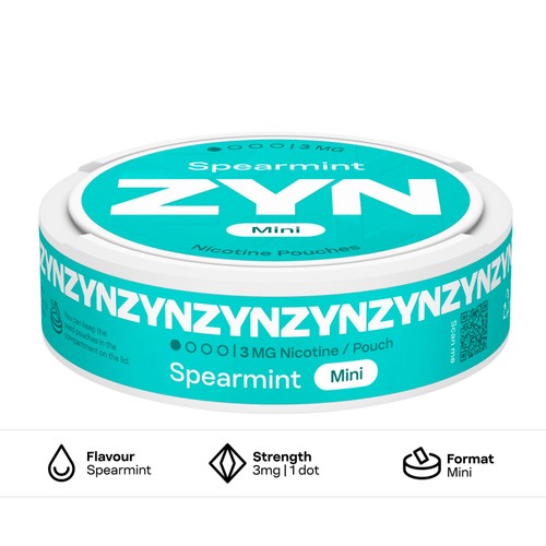 ZYN Spearmint 3mg Nicotine Pouches