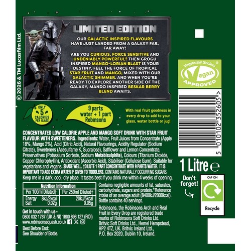 Robinsons Grogu Star Wars Limited Edition   1L