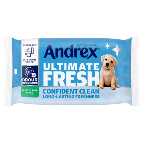 Andrex Ultimate Fresh Wipes, Odour Control, 36 Moist Toilet Tissues