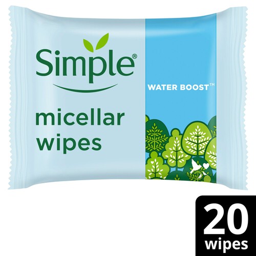 Simple Micellar Cleansing Wipes 20 Wipes