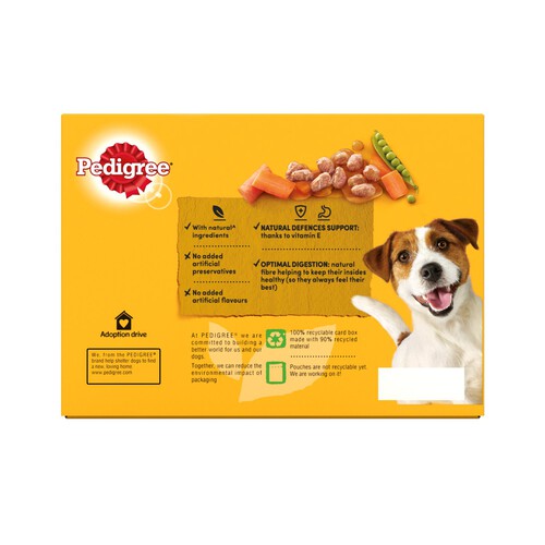 Pedigree Adult Wet Dog Food Pouches Mixed in Gravy