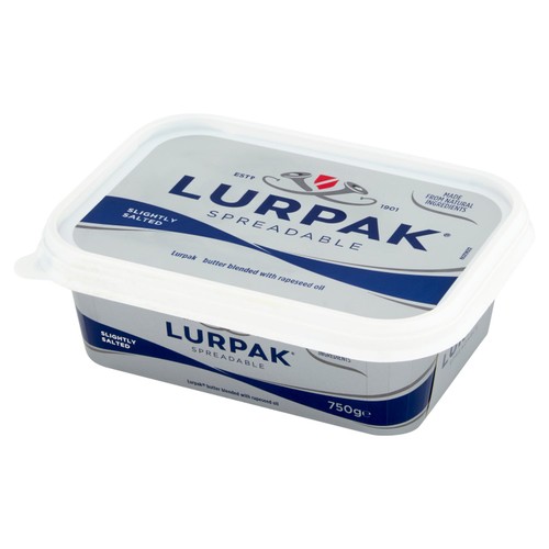 Lurpak Slightly Salted Spreadable Blend of Butter and Rapeseed Oil   750g