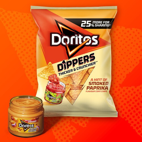 Doritos Dippers Hint Of Paprika Sharing Tortilla Chips Crisps 