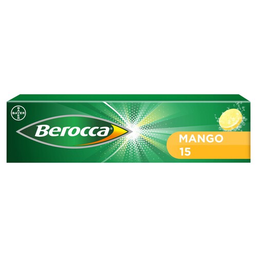 Berocca Energy Food Supplement Mango Effervescent Tablets